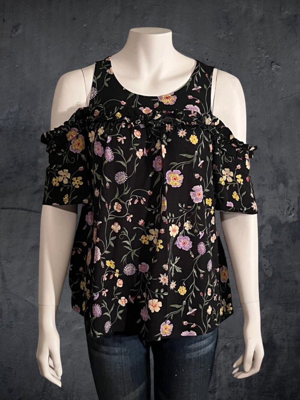 Lauren Conrad Peek-A-Boo Shoulder Top, Sz. S